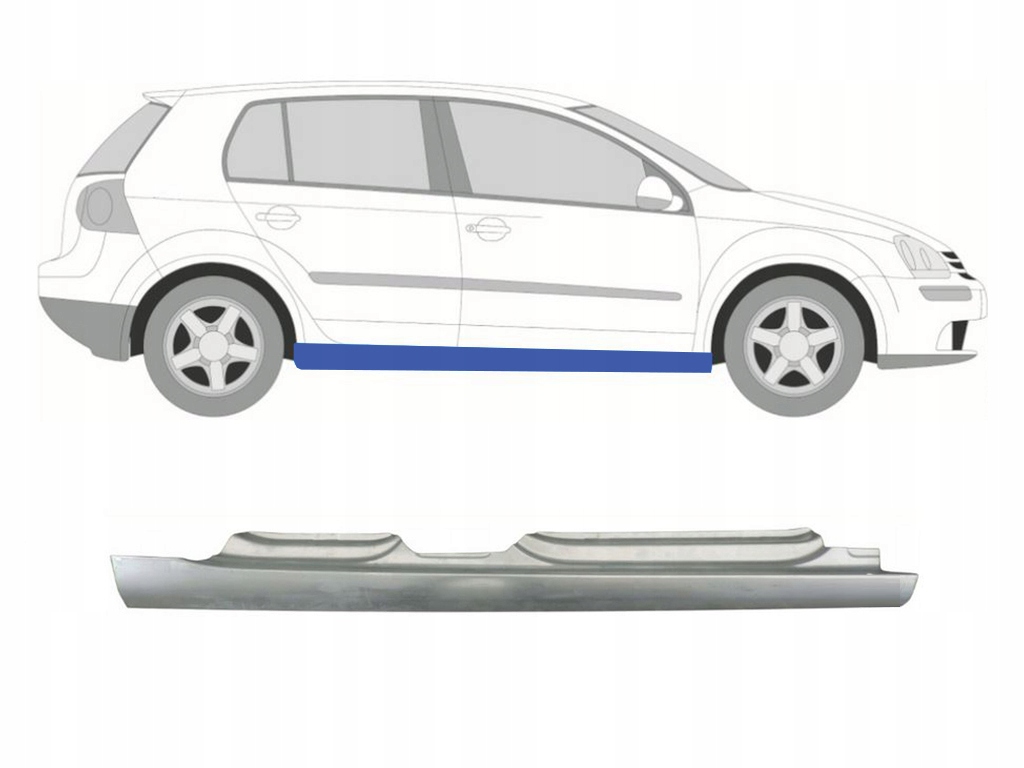 фото №1, Vw golf v 2003-2009 поріг ремкомплект права 5d