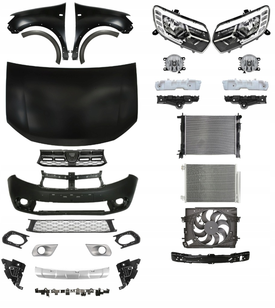 фото №1, Dacia sandero stepway 17- бампер pas решітка радіатора