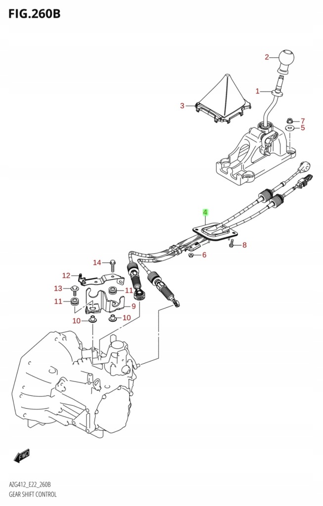 фото №1, Suzuki swift mk7 2010 - 2016 тросы переключения передач