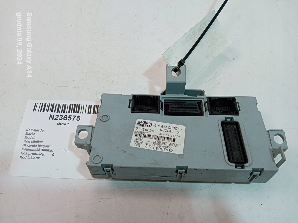 фото №1, Модуль комфорта 51736624 2.4 lancia thesis