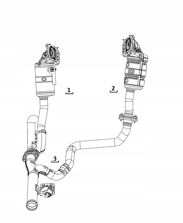 фото №1, Труба катализатор wrangler gladiator jt jl 3.6