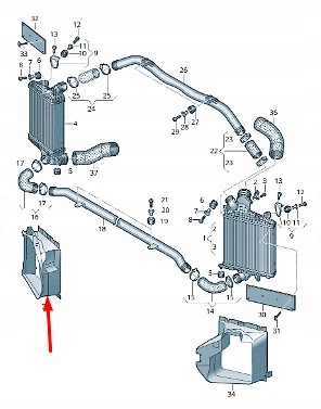 фото №8, Audi q8 интеркулер правый air воздуховод guide 4m8145334a