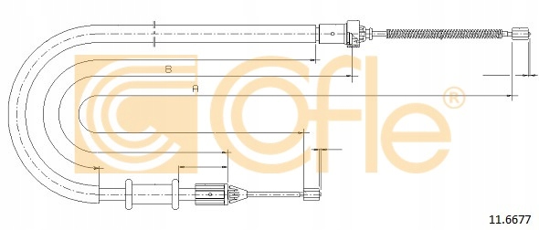 Трос тормозная cofle 11.6677 Цена
