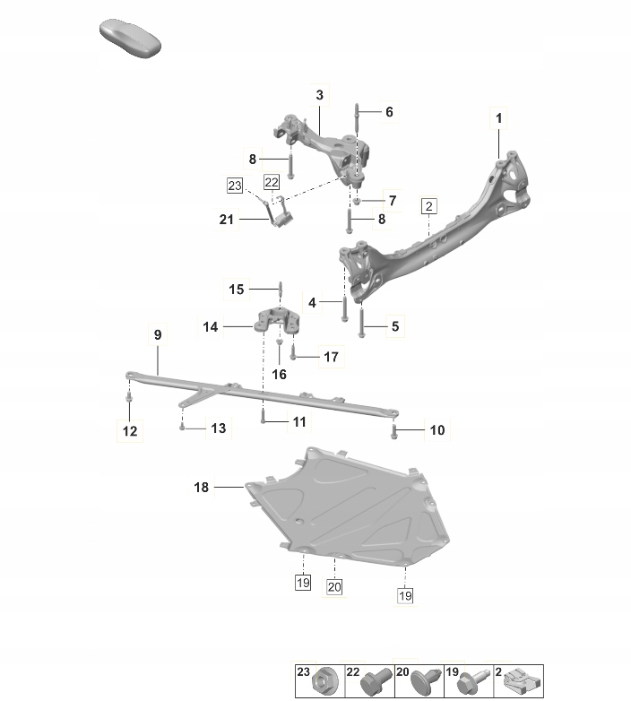 фото №1, Element фіксуючий porsche 992 carrera 4s 992505261a