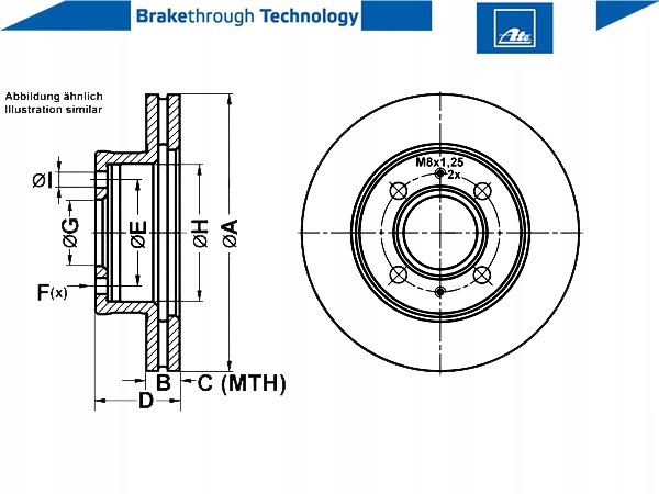 фото №15, Диск ham. hyundai p. atos 1,0-1,1 97-08 ate 24.0118-0138.1
