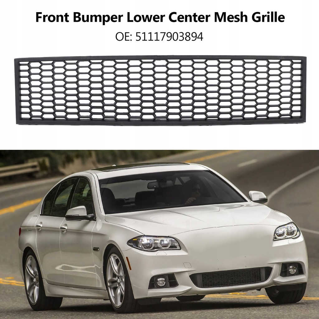 фото №12, Нижняя средняя решётка сетчатая передний бампера 51117903894 решётка al