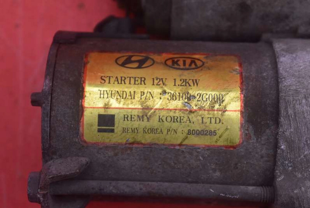 фото №9, Стартер test 36100-2g000 hyundai ix35 2.0 16v 163 km 09-13