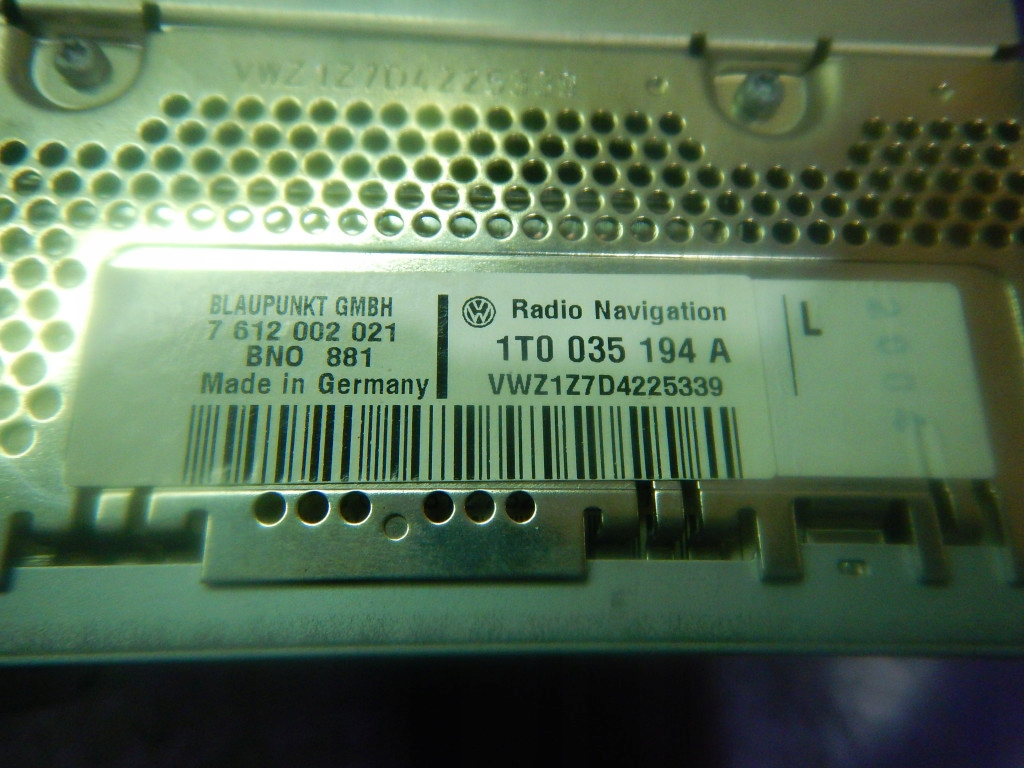 фото №5, Vw touran 03-06 радио blaupunkt cd navi навигация gps 1t0035194a