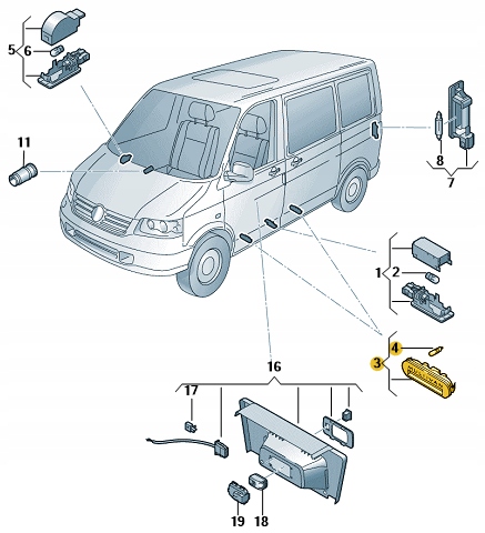 фото №16, Лампа порог порог vw t5 t6 с napisem caravelle