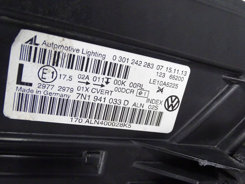 фото №9, Лампа передняя левая vw sharan seat alhambra 7n ксенон