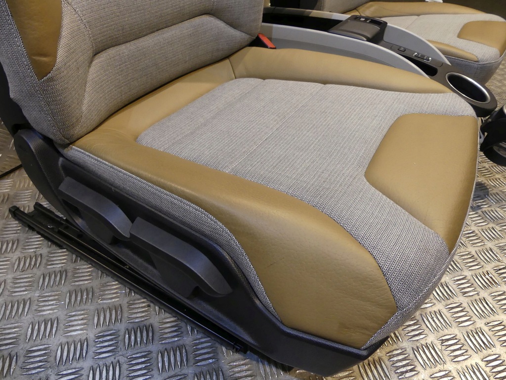 фото №7, Bmw i3 i01 оббивка сидіння підігрів заднє сидіння тунель обшивки solaric cassia