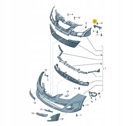 фото №9, Seat ibiza направляющая бампера перед левый 6j0807183
