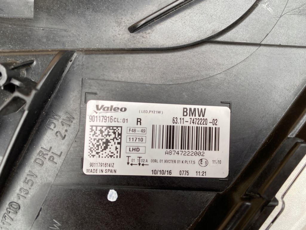 фото №11, Bmw x1 f48 full led лампа перед права