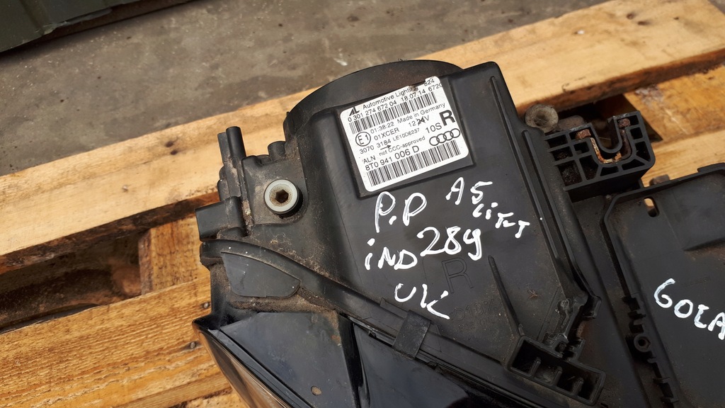 фото №7, A5 8t s5 lift лампа правая перед передняя bixenon uk 8t0941006d