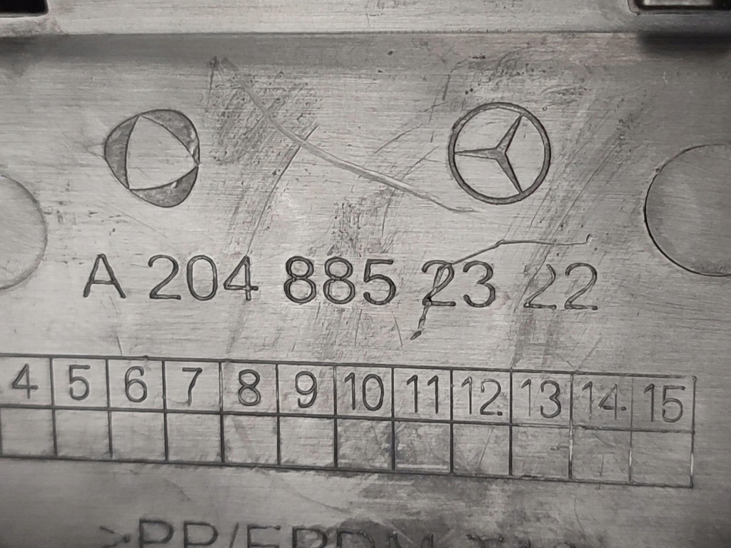 фото №7, Решётка бампера левый перед противотуманная фара drl хром оригинальный номер mercedes glk x204 amg 08–15