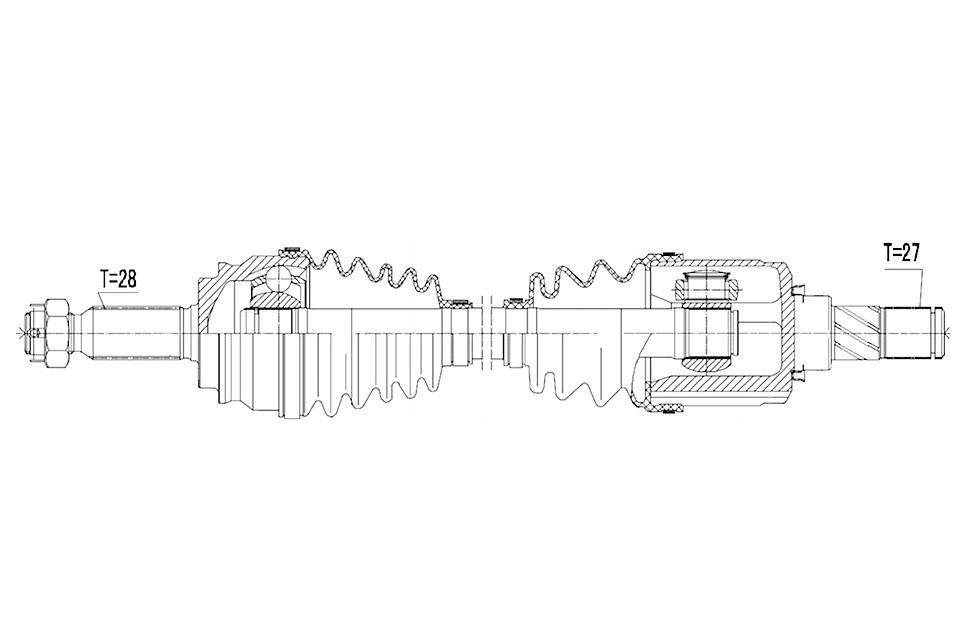 Приводной вал перед левая jeep compass 2.0 4wd 08- atm Цена