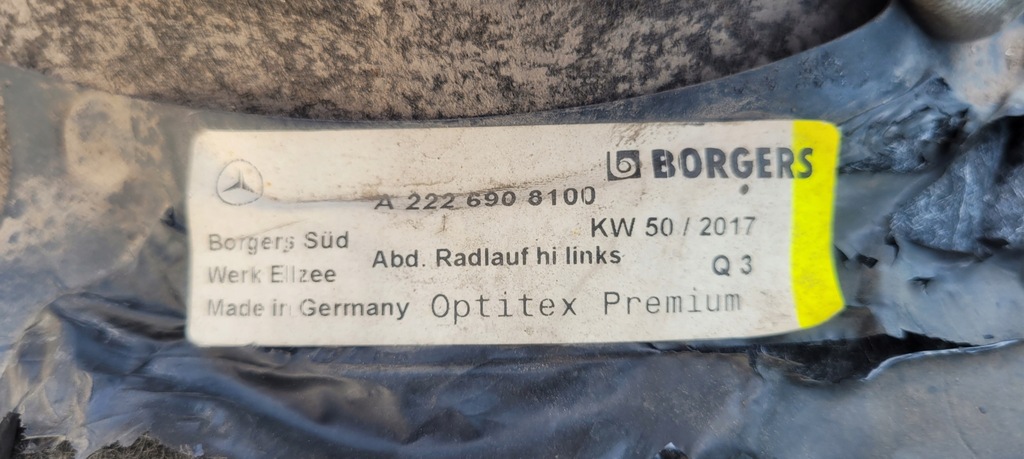 фото №8, Mercedes w222 подкрылок левый задняя