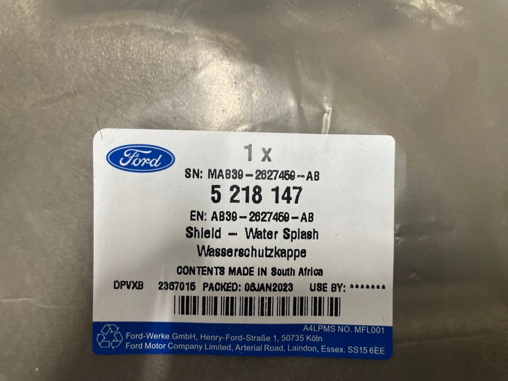 фото №2, Шумоізоляція двері ліва ford ranger mk5 2011-2022