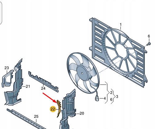 фото №6, Воздуховод воздуха радиатора двигателя левая 8w0121673b audi a4 b9