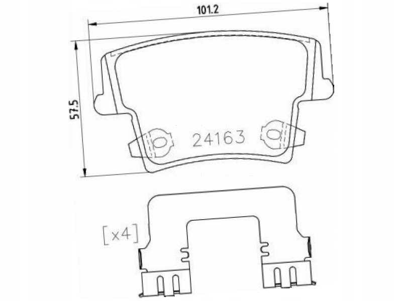 Гальмівні колодки задній brembo p 23 175 Ціна