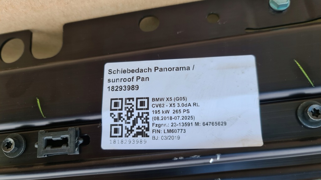 фото №9, Крыша панорамный люк панорама крыша bmw x5 g05 809057809