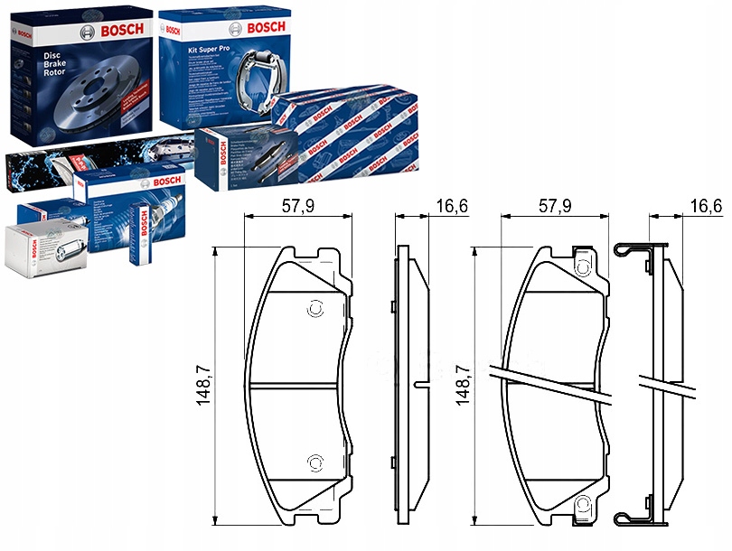 фото №1, Bosch тормозные колодки тормозные hyundai terracan 2.5d/2.9d/