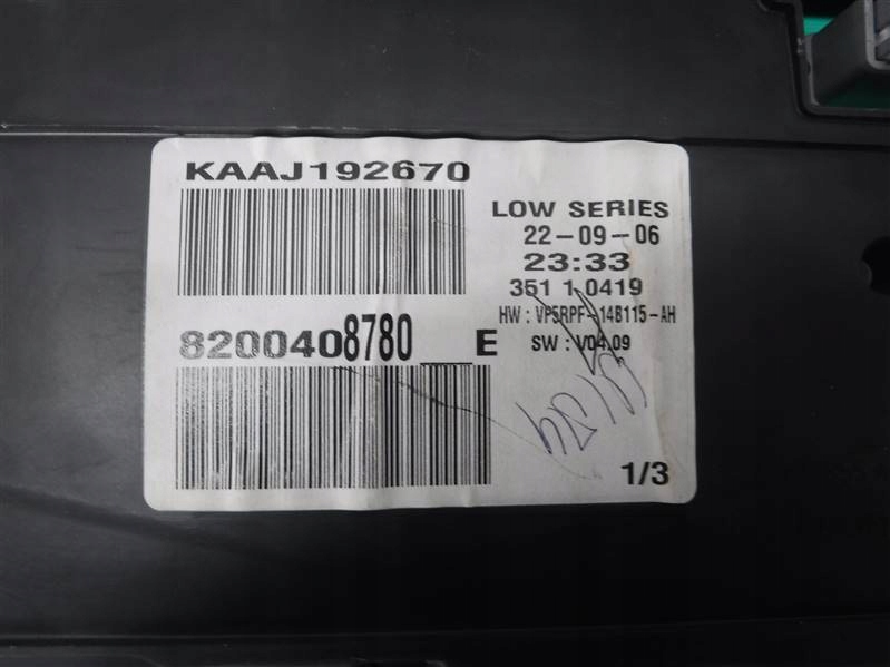 фото №3, Счетчик приборы renault megane ii 1.4 16v