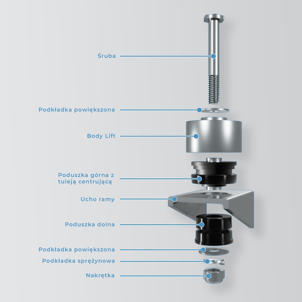 фото №6, Кузов lift ступенчатый / stopniowany hyundai terracan aluminiowy усиленный
