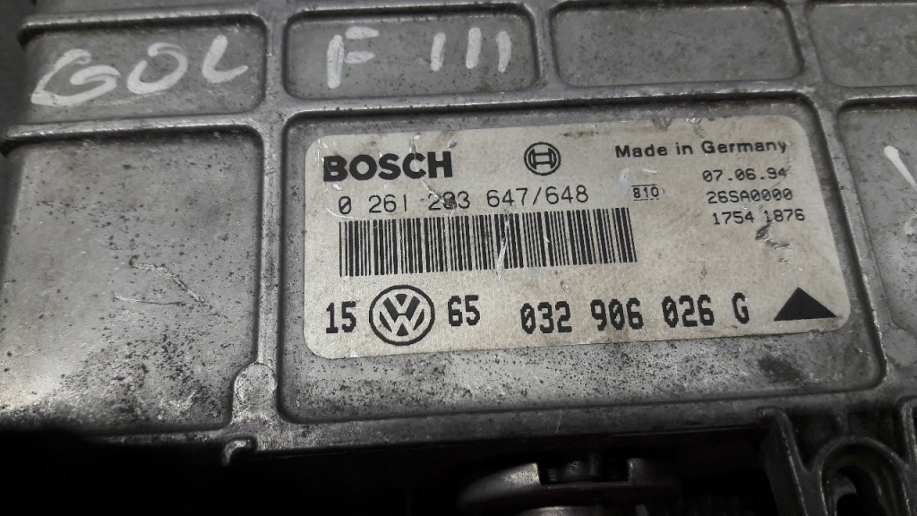 0261203647 бортовой компьютер двигателя vw golf iii 1.4 Доставка