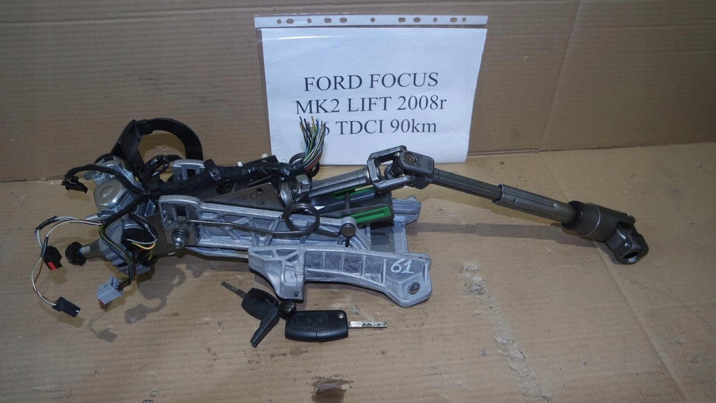 фото №6, Колонка кермова замок запалювання ключ ford focus mk2 lift 08r 1.6 tdci