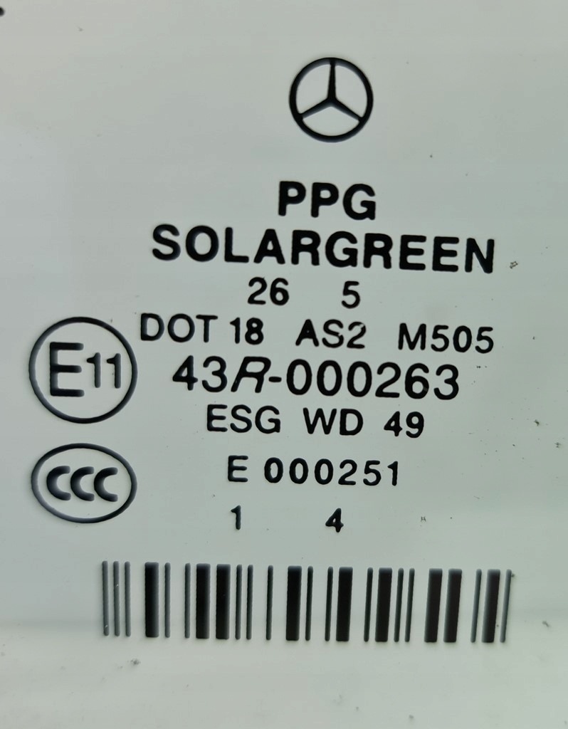 фото №2, Стекло кузовная правый задняя mercedes r-kl w251