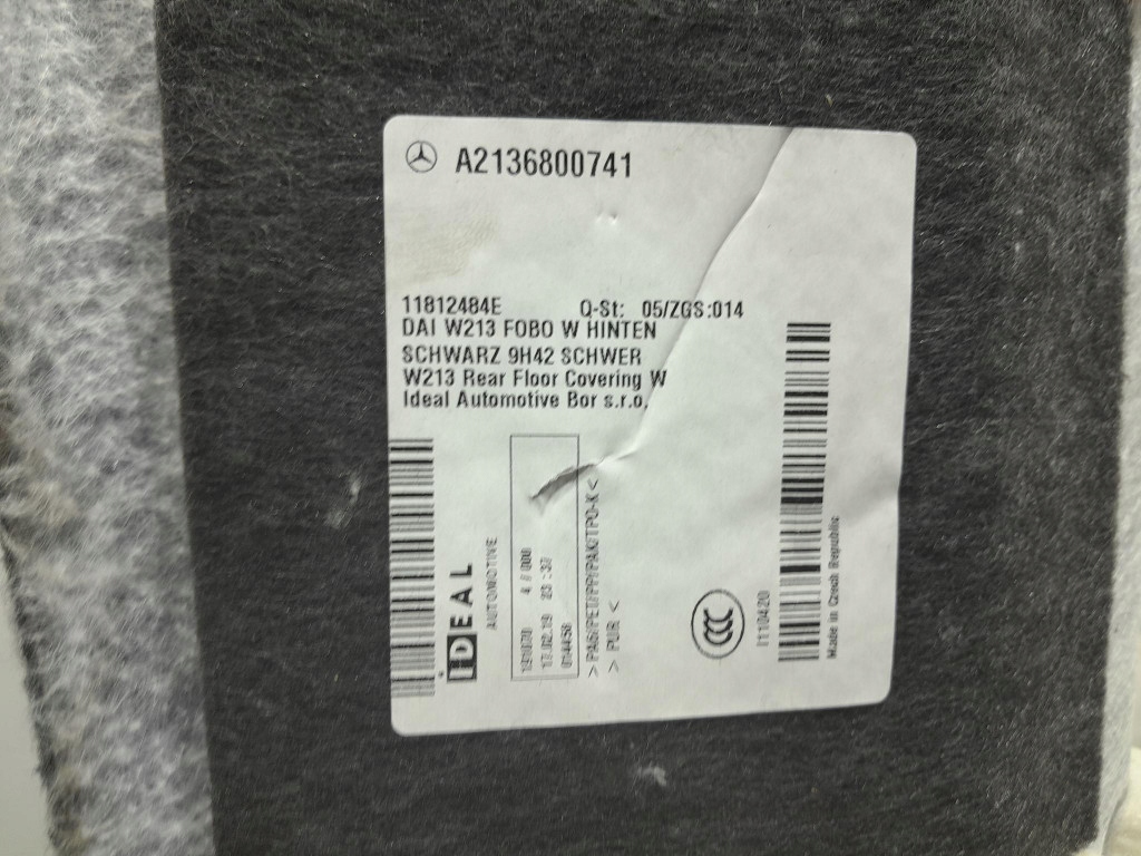 фото №10, Mercedes e w213 sedan коврик обшивка пол a2136800440 a2136800741