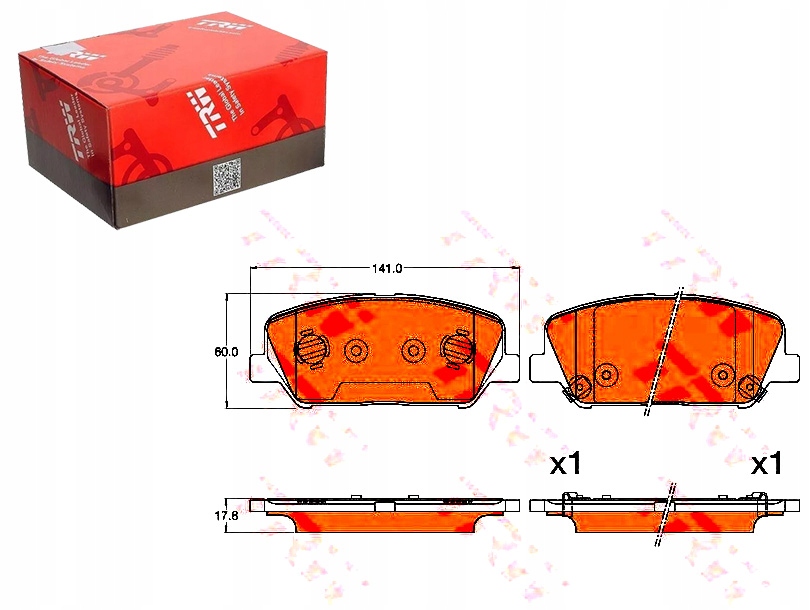 фото №1, Trw gdb3582 набір гальмівних колодок гальмівних, гальма дискові