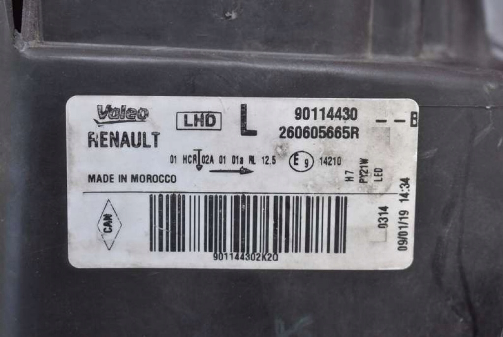 фото №7, Фара левый лампа перед eu 90114430 dacia sandero 2 ii lift 17-20