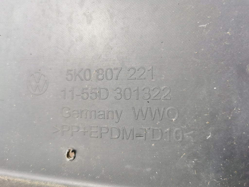 фото №13, Vw golf vi 5k0 4xpdc решётка хром омыватель бампер перед передний 5k0807221