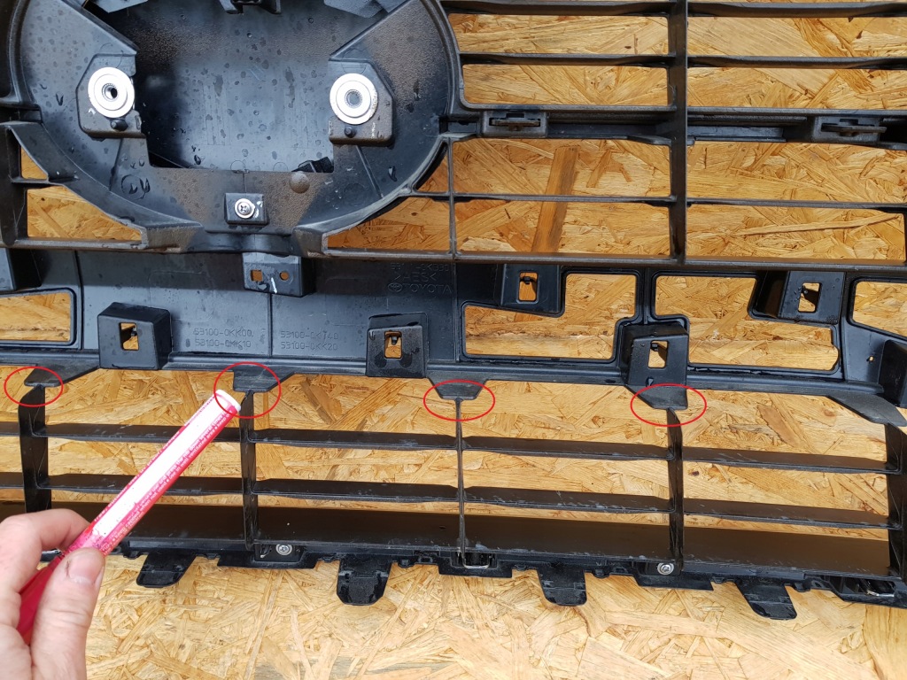 фото №11, Toyota hilux viii 20- решётка радиатора решётка радиатора бампера передний радар 53111-0kb30