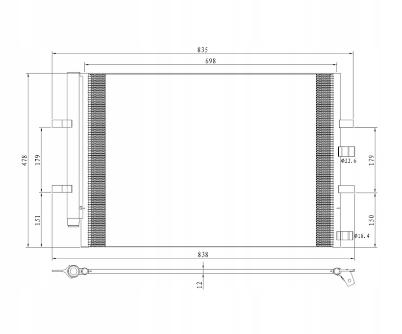 фото №1, Радіатор кондиціонера ford transit/tourneo custom -ic