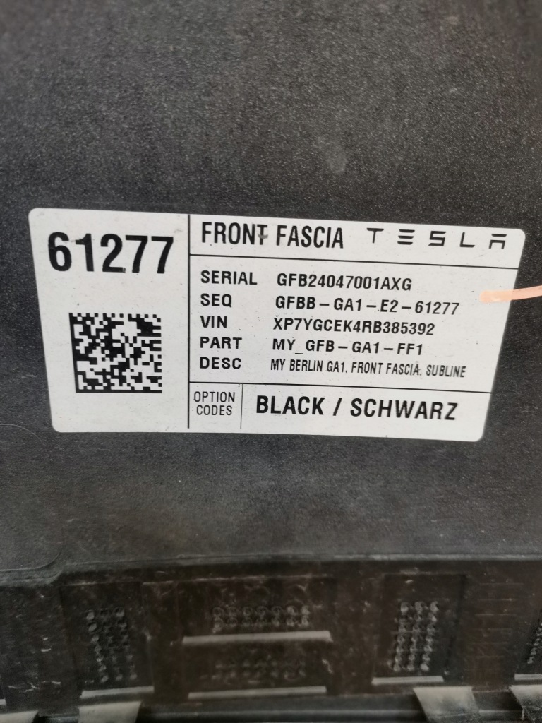 Бампер перед tesla y 2020-24 bez pdc 1493745-00-a Оригинал