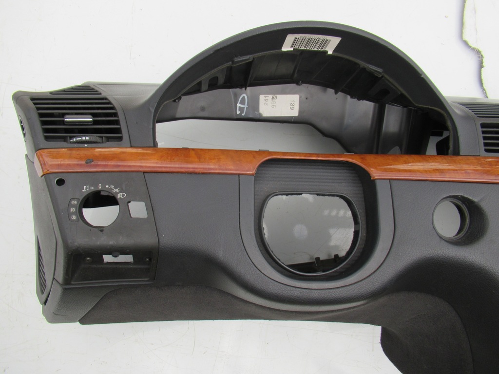 фото №11, Mercedes w220 панель приладів консоль панель приладів ремені подушки безпеки