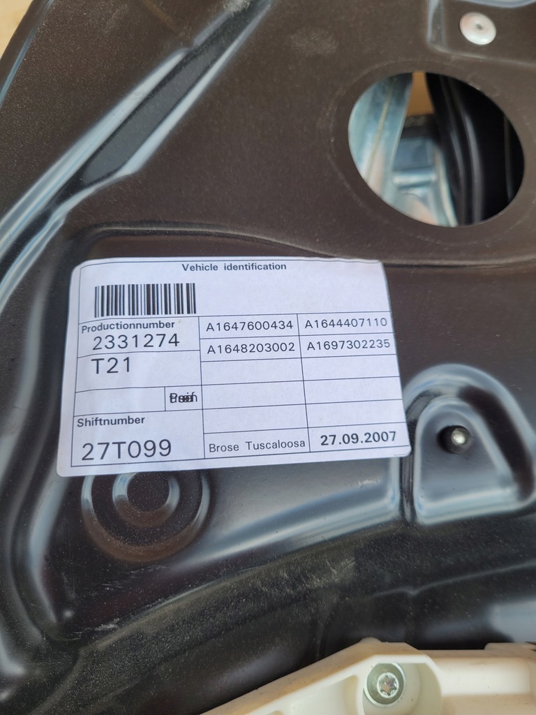 фото №11, Mercedes ml w164 механізм скло правий задня