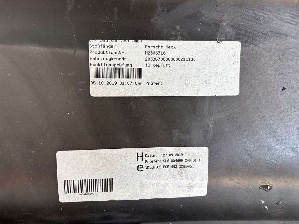 фото №13, Бампер задній porsche 911 992