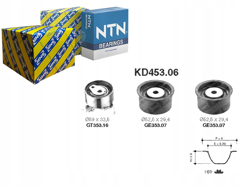 фото №1, Snr набір ремінь розподільного валу chevrolet evanda lacetti
