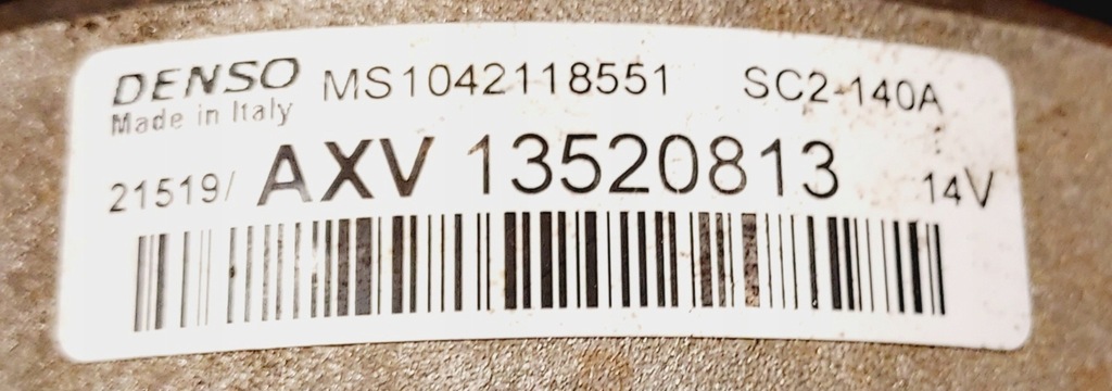 фото №4, Генератор opel insignia 1.6t