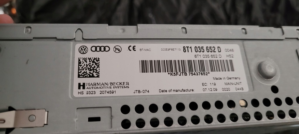 фото №3, Audi радіо навігація 8t1035652 d