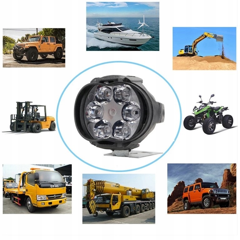 Фара рабочая dalekosiężna противотуманная фара прожектор jeep off-road łódź 6x led 2szt с Разборки