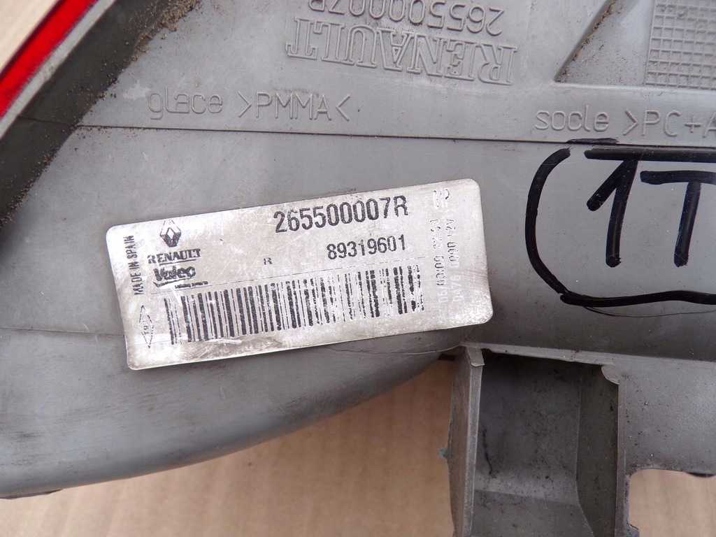 фото №10, Лампа правый задняя 265500007r renault megane iii hb