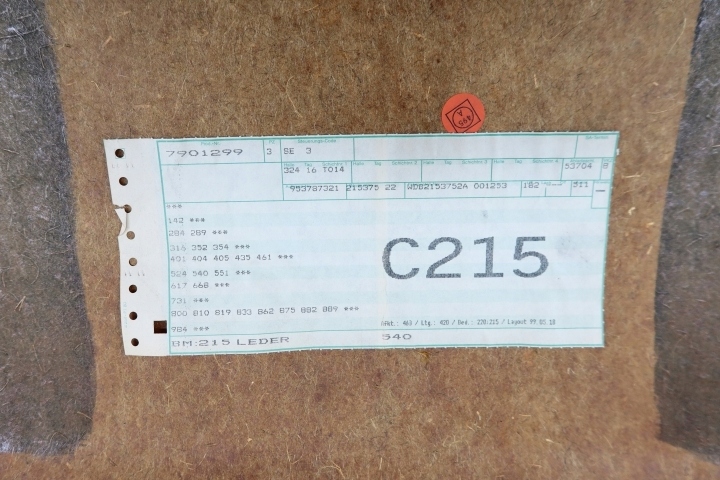 фото №11, Mercedes w215 cl шторка стекло задняя полка кожа кожаный 2156940042