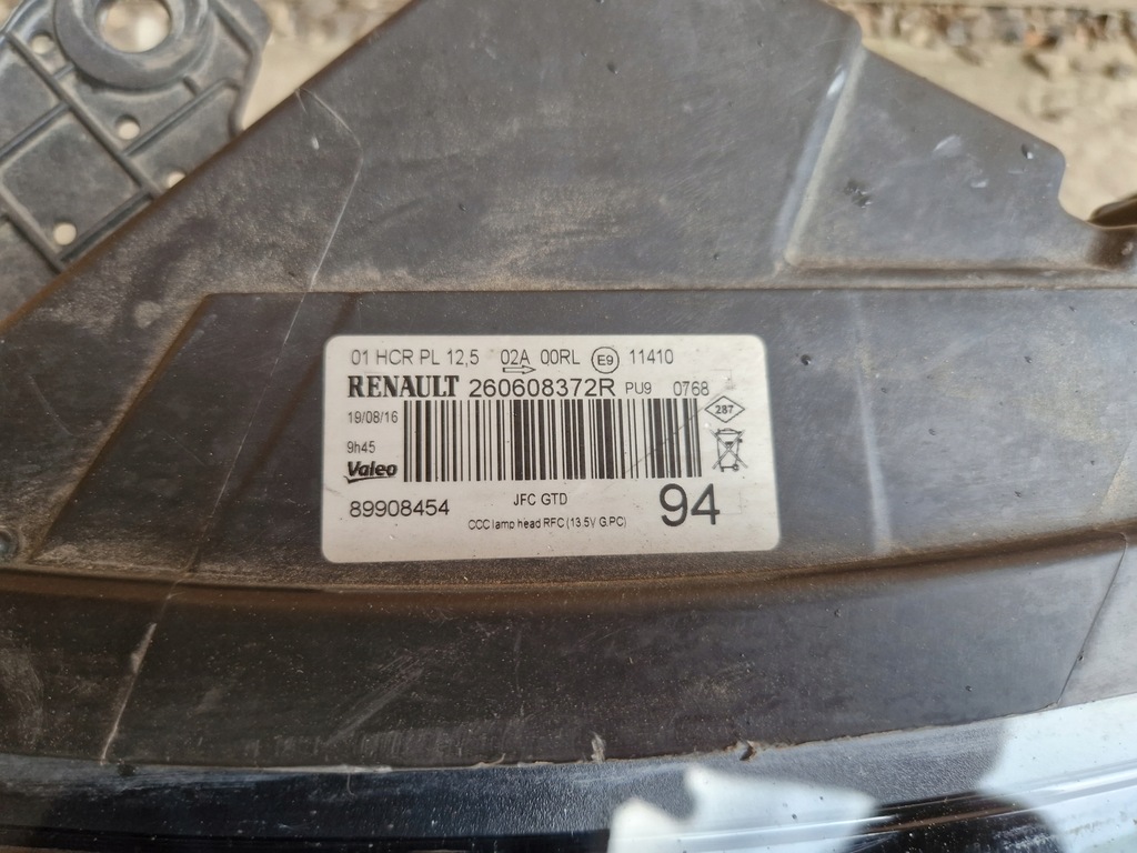 фото №8, Лампа ліва перед renault espace v 5 260608372r