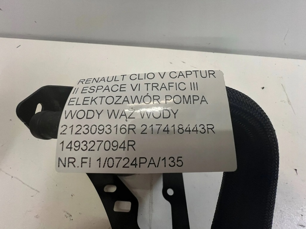 фото №9, Renault trafic iii clio v captur ii espace vi электроклапан насос wody wąż