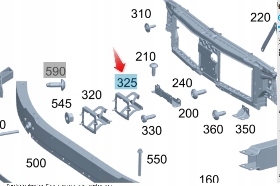 фото №1, Кронштейн радара disctronic mercedes c klasa w206 a2065403331